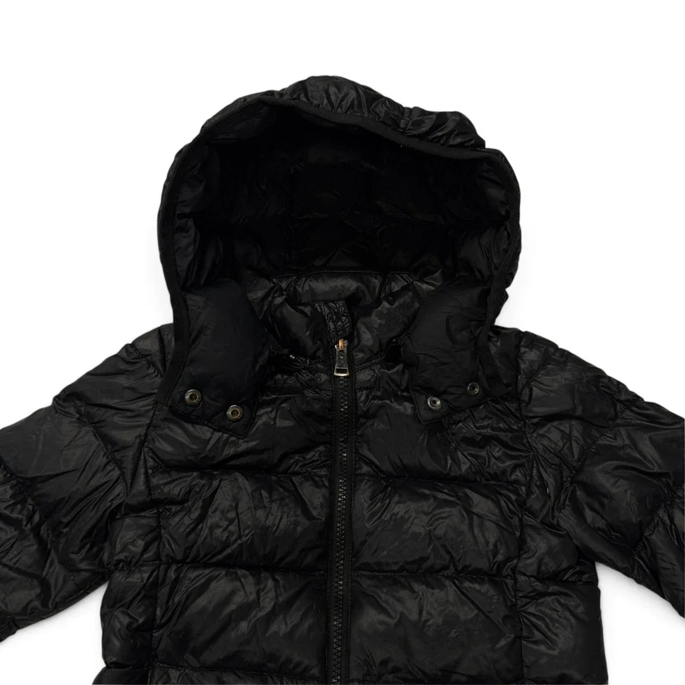 Polo Ralph Lauren Kids Black Down Quilted Puffer Jacket Hooded Size 6